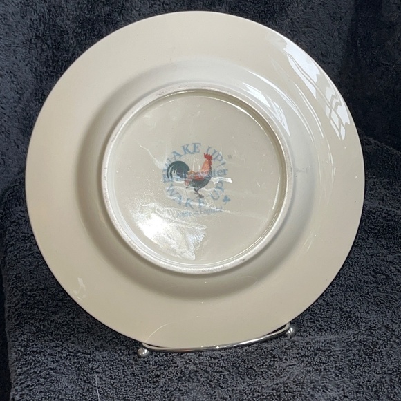 Emma Bridgewater Hen & Toast Early To Bed & Roosters SALAD Accent Plate 8.5" - Picture 4 of 11